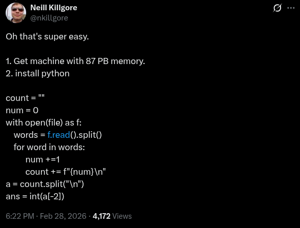 Very expensive python approach